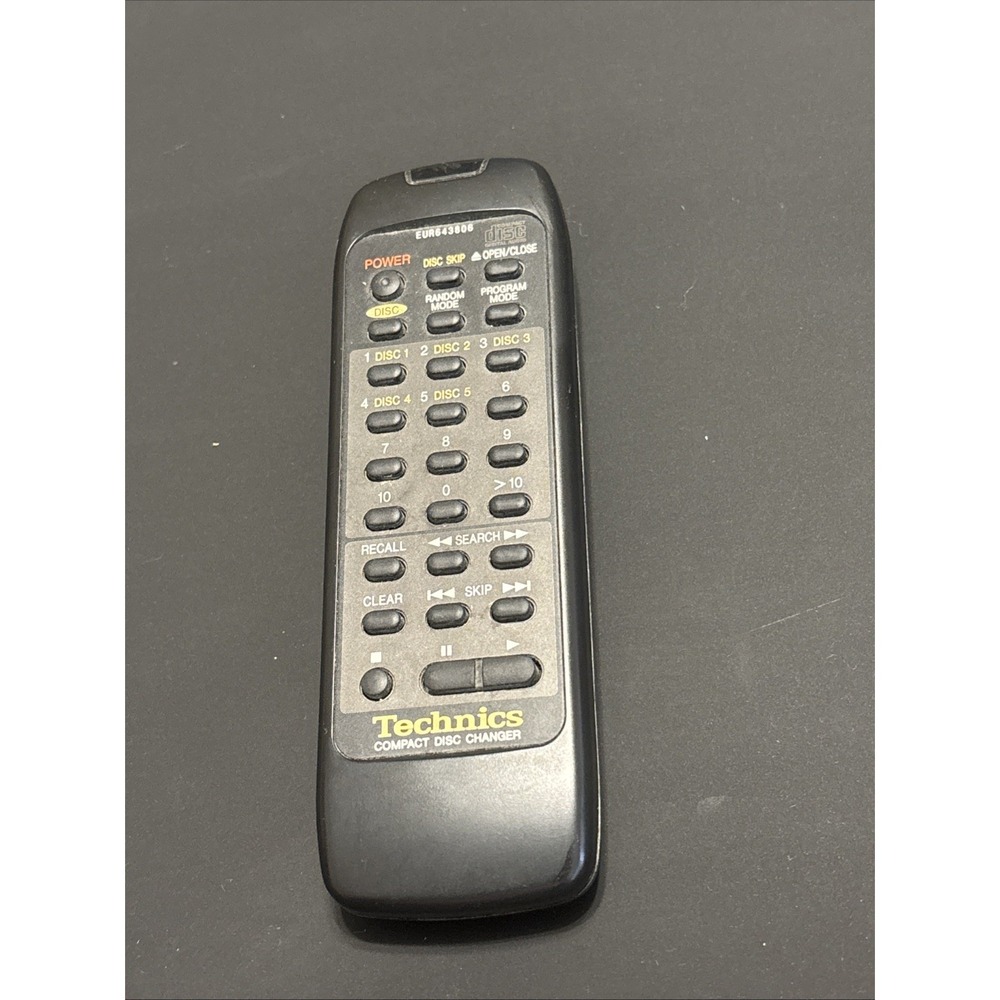 Technics EUR643806 OEM Compact Disc Changer CD Player Remote Control Tested